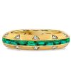 1.79 CT. Emerald Eternity Band Ring in 18K Gold Plated Sterling Silver