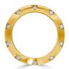 1.79 CT. Emerald Eternity Band Ring in 18K Gold Plated Sterling Silver