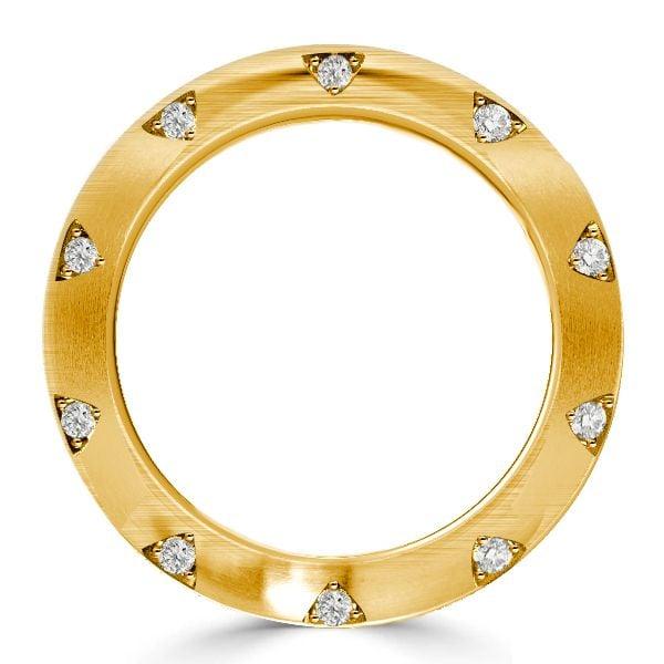1.79 CT. Emerald Eternity Band Ring in 18K Gold Plated Sterling Silver