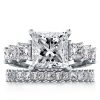 Eternity Sterling Silver Bridal Set with Created White Sapphire