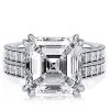 Classic Asscher Cut Created White Sapphire Wedding Set in Sterling Silver