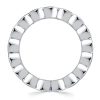 Cushion Cut Bezel Setting Eternity Wedding Band in 925 Sterling Silver