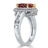 Pear Cut Garnet Engagement Ring in 925 Sterling Silver - January Birthstone