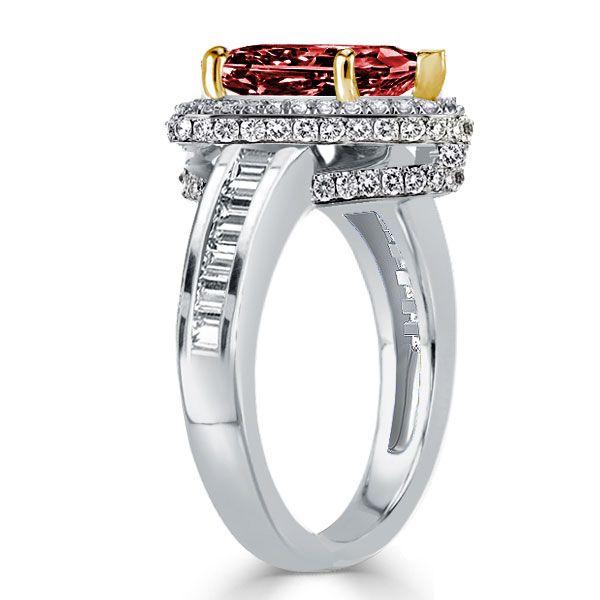 Pear Cut Garnet Engagement Ring in 925 Sterling Silver - January Birthstone