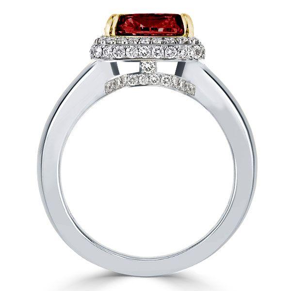 Pear Cut Garnet Engagement Ring in 925 Sterling Silver - January Birthstone