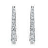 Sterling Silver Graduated Oval Hoop Earrings for Women