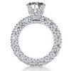 Sterling Silver Oval Created White Sapphire Engagement Ring - Eternity Band