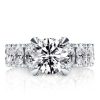 Sterling Silver Oval Created White Sapphire Engagement Ring - Eternity Band