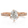 1.75 CT Oval Cut Rose Gold Plated Sterling Silver Engagement Ring