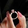 1.75 CT Oval Cut Rose Gold Plated Sterling Silver Engagement Ring