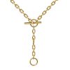 Sterling Silver 3 Ring Lariat Necklace - Adjustable Chain Necklace