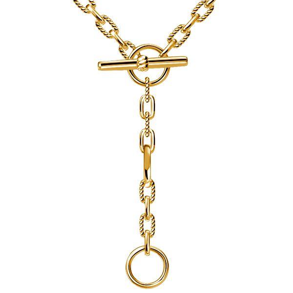 Sterling Silver 3 Ring Lariat Necklace - Adjustable Chain Necklace
