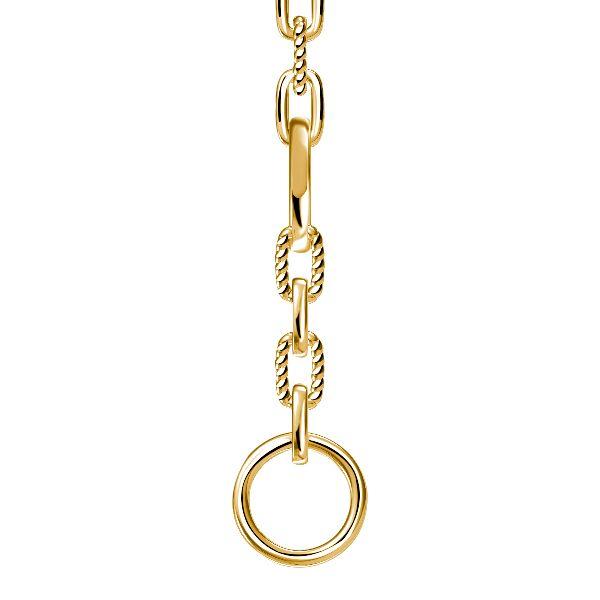 Sterling Silver 3 Ring Lariat Necklace - Adjustable Chain Necklace