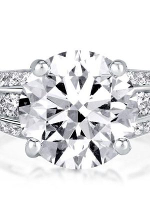 Half Eternity Three-Row Round CZ Engagement Ring - Sterling Silver