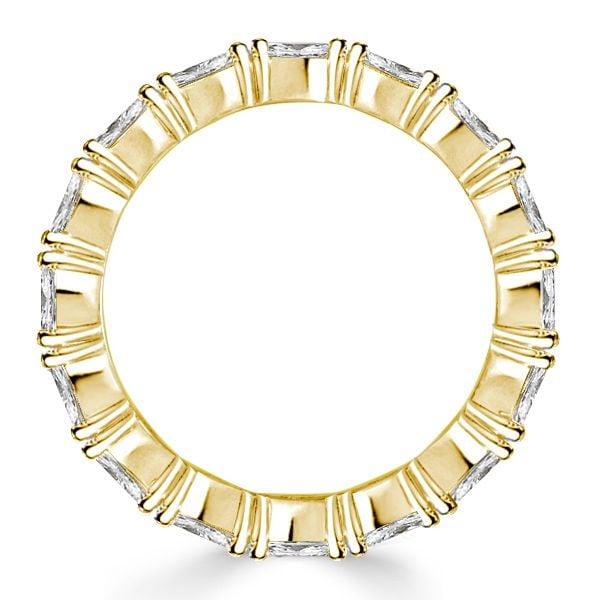 Marquise Cut Women's Wedding Band Ring 1.65 CTW 18K Gold Plated Sterling Silver