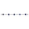 Blue & White Sapphire Tennis Bracelet - Sterling Silver - 20.15 CT TW