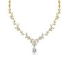 Golden Pear Cut Necklace & Earring Set - 18K Gold Plated Sterling Silver Jewelry