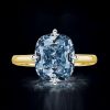 Blue Topaz Cushion Cut Solitaire Engagement Ring in Sterling Silver