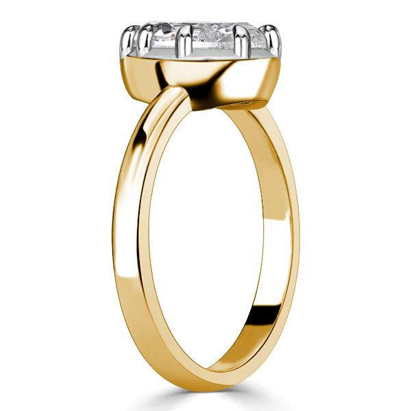 Pear Cut White Sapphire Teardrop Engagement Ring in Sterling Silver