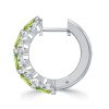 Cushion Cut Peridot Hoop Earrings in Sterling Silver for Women