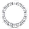 Asscher Cut Cubic Zirconia Eternity Band - Sterling Silver Wedding Ring