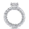 3.00 CT. Center Stone 925 Sterling Silver Engagement Ring with Rhodium Finish