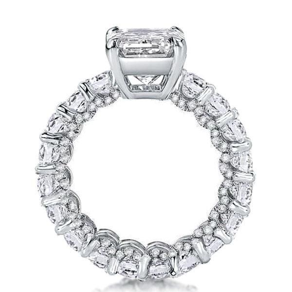 3.00 CT. Center Stone 925 Sterling Silver Engagement Ring with Rhodium Finish