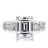 3.00 CT. Center Stone 925 Sterling Silver Engagement Ring with Rhodium Finish