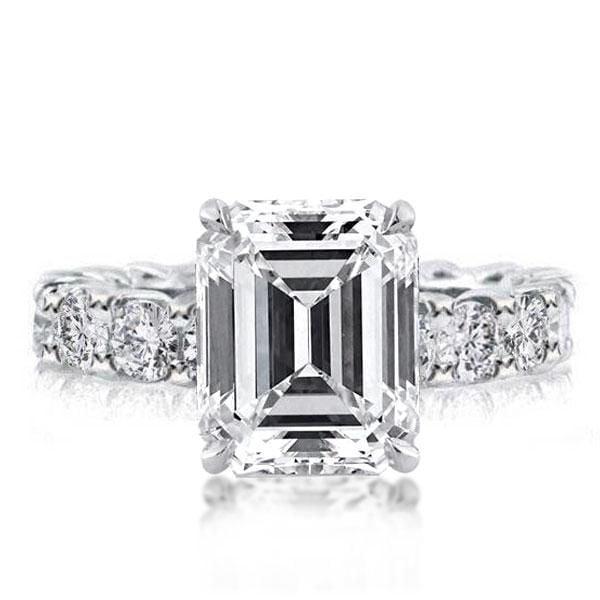 3.00 CT. Center Stone 925 Sterling Silver Engagement Ring with Rhodium Finish