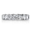 925 Sterling Silver Triple Row Eternity Stackable Wedding Ring Set