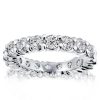 925 Sterling Silver Triple Row Eternity Stackable Wedding Ring Set