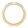 18K Gold Plated Sterling Silver Emerald Cut Eternity Band Ring for Women | Stackable Wedding Band