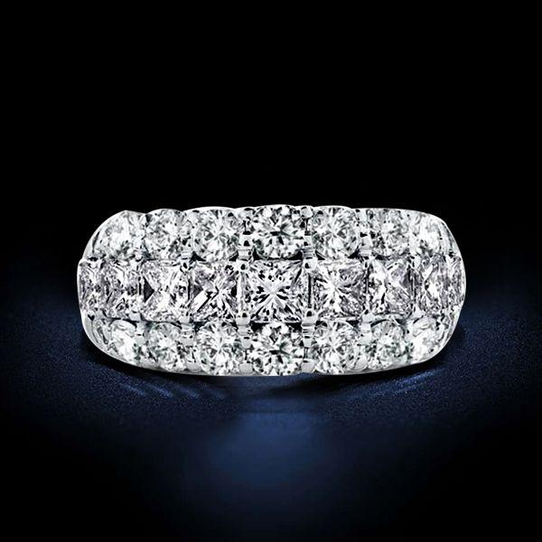 Sterling Silver Functional Wedding Band - 15.13 CT. TW.
