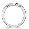 Sterling Silver Channel Set Horseshoe Ring - 0.73 CTW Cubic Zirconia - Wedding & Fashion Ring