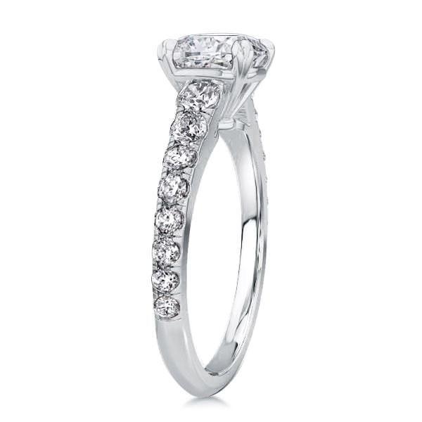 Classic Double Prong Cushion Cut Bridal Set in 925 Sterling Silver