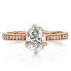 1.75 CT Oval Cut Engagement Ring in 18K Rose Gold Plated Sterling Silver