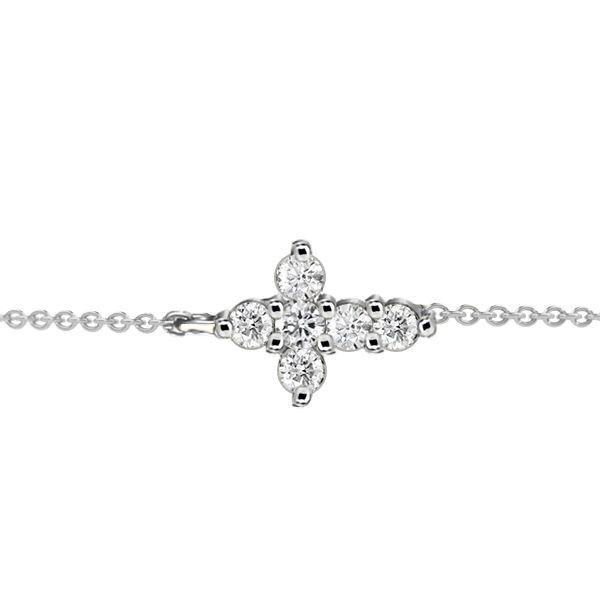 Sterling Silver Dainty Cross Bracelet for Women - 6, 7, 8, 9 Inch