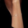 Sterling Silver Dainty Cross Bracelet for Women - 6, 7, 8, 9 Inch