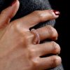 Shared Prong Pink Sapphire Wedding Band in Sterling Silver