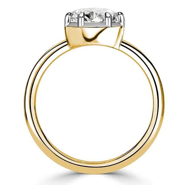 Sterling Silver Pear Cut Teardrop White Sapphire Engagement Ring