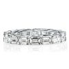 Baguette Sterling Silver Wedding Band - Vintage Style