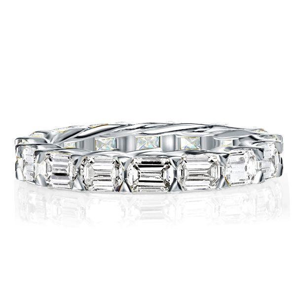 Baguette Sterling Silver Wedding Band - Vintage Style