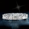 Baguette Sterling Silver Wedding Band - Vintage Style