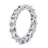 Baguette Sterling Silver Wedding Band - Vintage Style