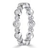 0.78 CT. TW. Round Cut Eternity Band Ring, Bezel Set in 925 Sterling Silver