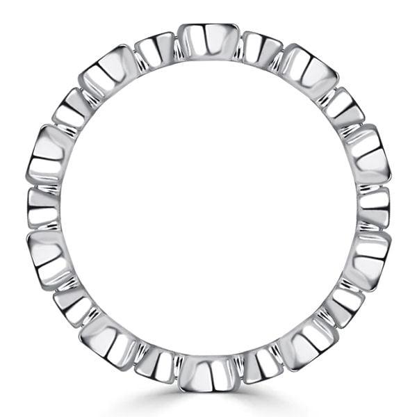 0.78 CT. TW. Round Cut Eternity Band Ring, Bezel Set in 925 Sterling Silver
