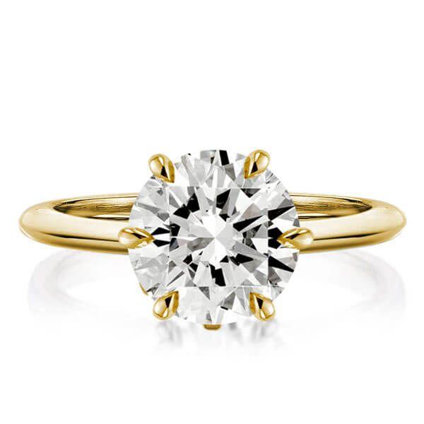 18K Gold Plated Sterling Silver Solitaire Bridal Ring Set with Rope Design