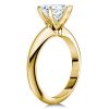 18K Gold Plated Sterling Silver Solitaire Bridal Ring Set with Rope Design