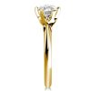 18K Gold Plated Sterling Silver Solitaire Bridal Ring Set with Rope Design