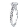 Cushion Cut Bridal Set - 925 Sterling Silver Double Prong Ring